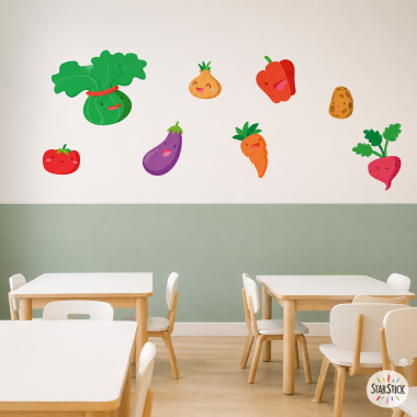 Verduras - Vinilos para decorar comedores escolares