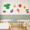 Légumes - Stickers pour décorer les cantines scolaires