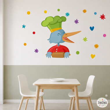 Vinilos decorativos Cheff Pato para comedor escolar | Decoración infantil