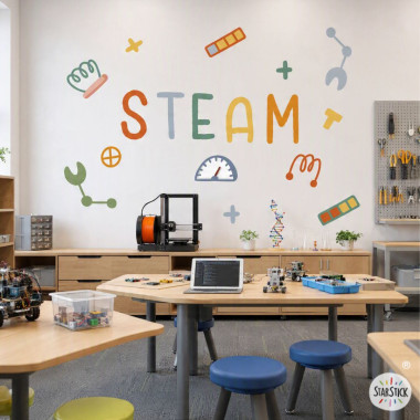 Décoration STEAM - Autocollants Montessori