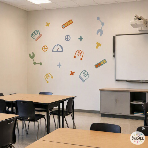 STEAM Educational Stickers for Science Classrooms | School Wall Decoration