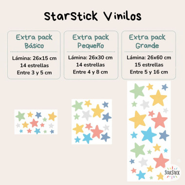 Extra star pack to extend StarStick wall stickers