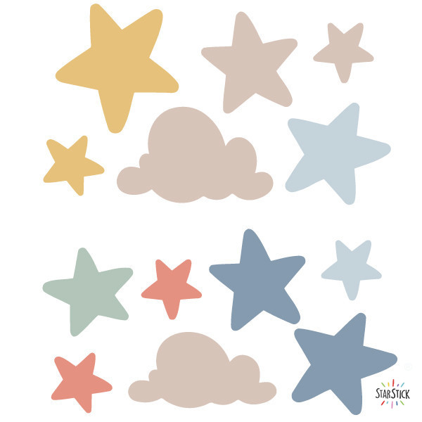 Extra Pack d’estrelles i núvols per ampliar murals de StarStick