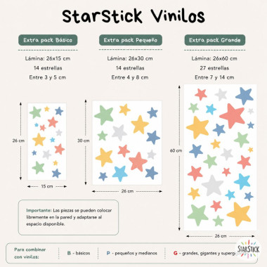 Extra Pack d’estrelles per ampliar vinils murals de StarStick