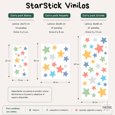 Extra Pack d’estrelles per ampliar vinils murals de StarStick