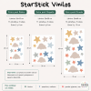 Extra Pack of Stars and Clouds to Extend StarStick Wall Stickers