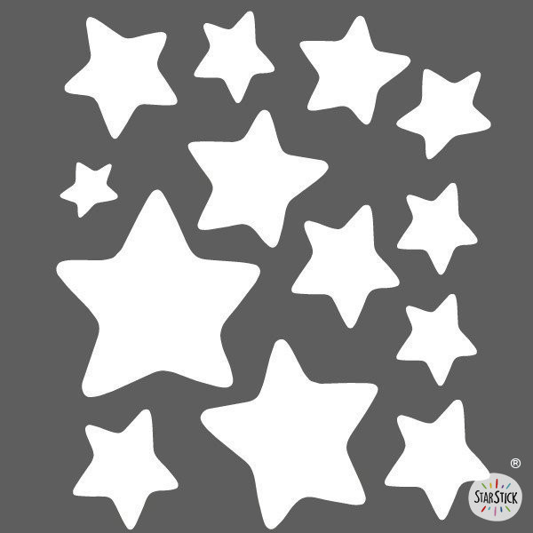 Extra Pack of rounded stars to expand and complement StarStick wall stickers