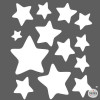 Extra Pack of rounded stars to expand and complement StarStick wall stickers