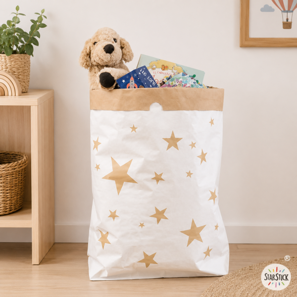 Paper Storage Bag with Colorful Stars