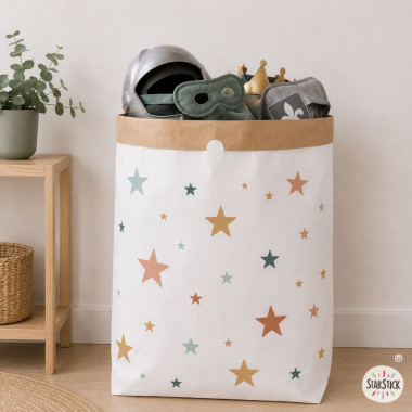 Sac organitzador de paper amb estrelles de colors Boho