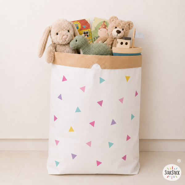 Paper Storage Bag – Unicorn Colour Triangles | Kids' Storage