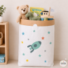 Sac organitzador de paper infantil – Coet turquesa | Emmagatzematge infantil