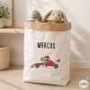 Saco organizador de papel - Coche con dinosaurio