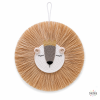 Reina leona de rafia para colgar - Decoración de habitaciones infantiles