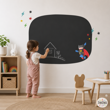 Children's blackboard wall sticker - Superhero batboy