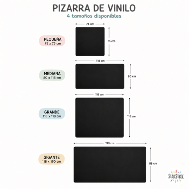 Black self-adhesive chalkboard sticker with rounded corners | StarStick