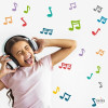 Decorative music note stickers - Decoration for educational spaces and music classrooms
