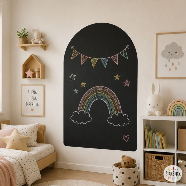 Arcos de vinilo autoadhesivo de pizarra negro  | StarStick