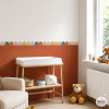 Cenefa adhesiva arcos scallops multicolor estilo boho para pared infantil