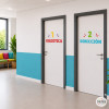 Vinil personalitzat per a senyalització d'escoles i instituts | Número amb text de colors