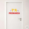 Vinil personalitzat per a senyalització d'escoles i instituts | Número amb text de colors