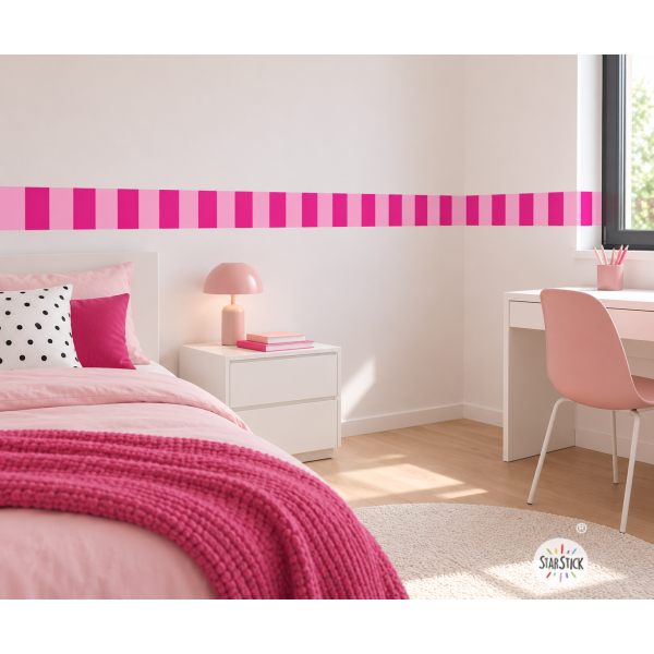 Cenefa autoadhesiva de rayas de colores | Decoración moderna