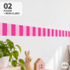 Cenefa autoadhesiva de rayas de colores | Decoración moderna