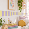 Cenefa autoadhesiva de rayas de colores | Decoración moderna