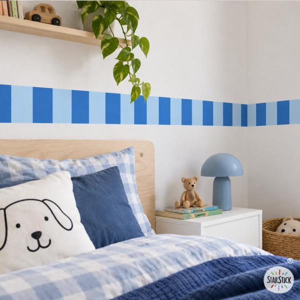Cenefa autoadhesiva de rayas de colores | Decoración moderna