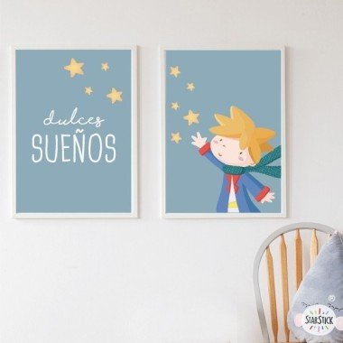 Pack of 2 decorative sheets - Sweet dreams + Little prince