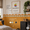 Cenefa adhesiva de ondas y rayas de colores para decoración de paredes
