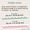 Cenefa adhesiva de doble onda de colores | Decoración moderna