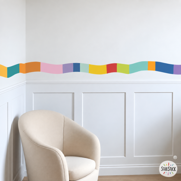 Cenefa adhesiva ondulada multicolor | Decoració de parets