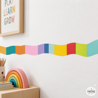 Cenefa adhesiva ondulada multicolor | Decoració de parets