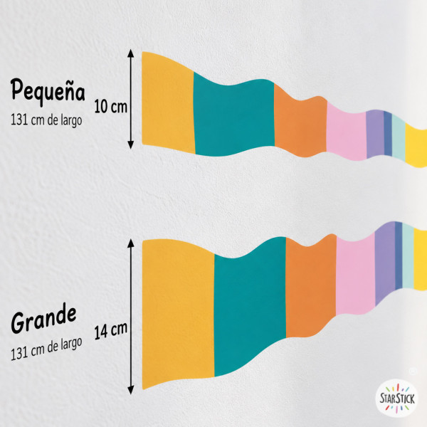 Cenefa adhesiva ondulada multicolor | Decoració de parets