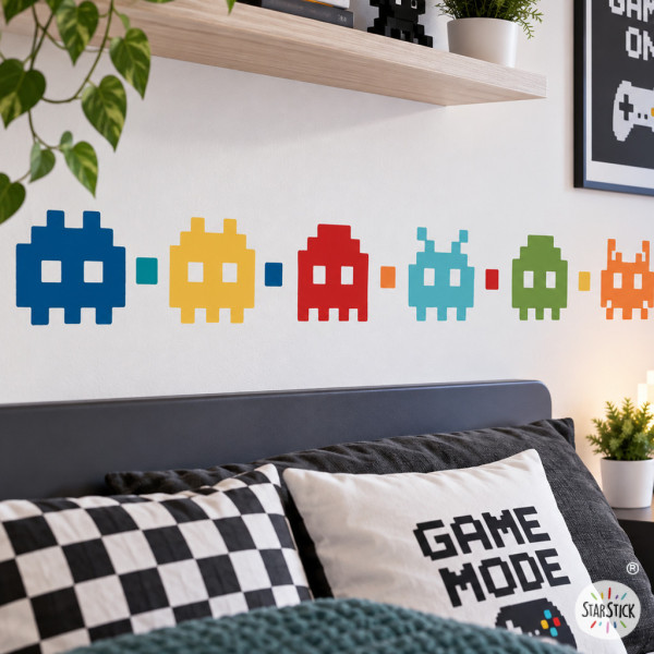 Bande gamer adhésive | Décoration pour chambres d’adolescents