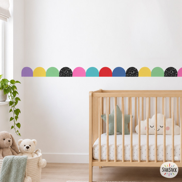 Cenefa adhesiva Arcos Scallops Confeti Espurnejant | Decoració infantil