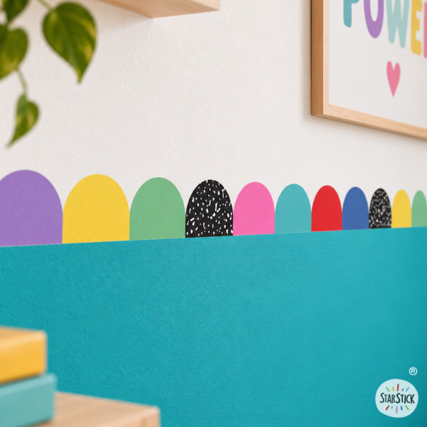 Cenefa adhesiva Arcos Scallops Confeti Espurnejant | Decoració infantil