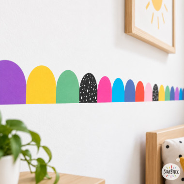 Cenefa adhesiva Arcos Scallops Confeti Espurnejant | Decoració infantil