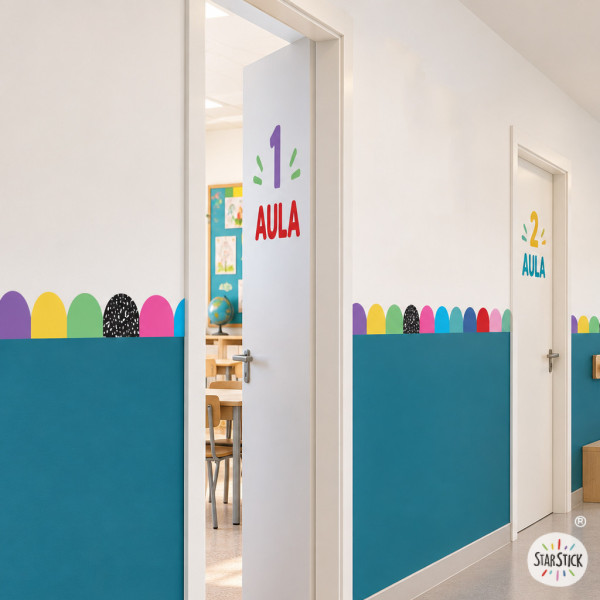 Cenefa adhesiva Arcos Scallops Confeti Espurnejant | Decoració infantil