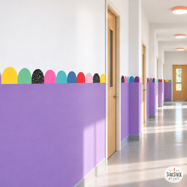 Cenefa adhesiva Arcos Scallops Confeti Espurnejant | Decoració infantil