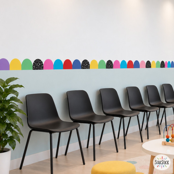 Cenefa adhesiva Arcos Scallops Confeti Espurnejant | Decoració infantil