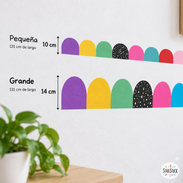 Cenefa adhesiva Arcos Scallops Confeti Espurnejant | Decoració infantil