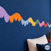Bande adhésive ondulée et colorée | Décoration murale joyeuse