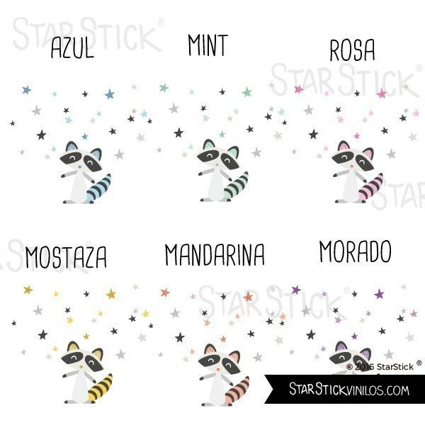 Decorative sheet - Nordic style raccoon