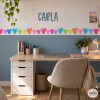 Decorative Border with Colourful Hearts | Girls’ Bedroom Decor
