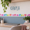 Sanefa decorativa amb cors de colors | Decoració d’habitacions de nena