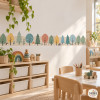 Cenefa decorativa infantil Bosque con animales