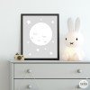 Affiche pour enfants - Pleine lune avec des étoiles