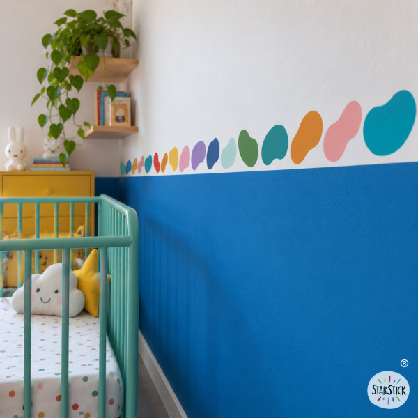 Multicolour Brushstrokes Decorative Wall Border | Modern Decor